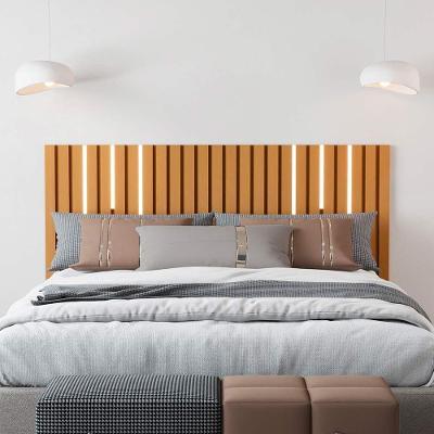 Cabeceira Ripada Suspensa Queen Size E Casal Com Led Nature Maracá Jb Bechara
