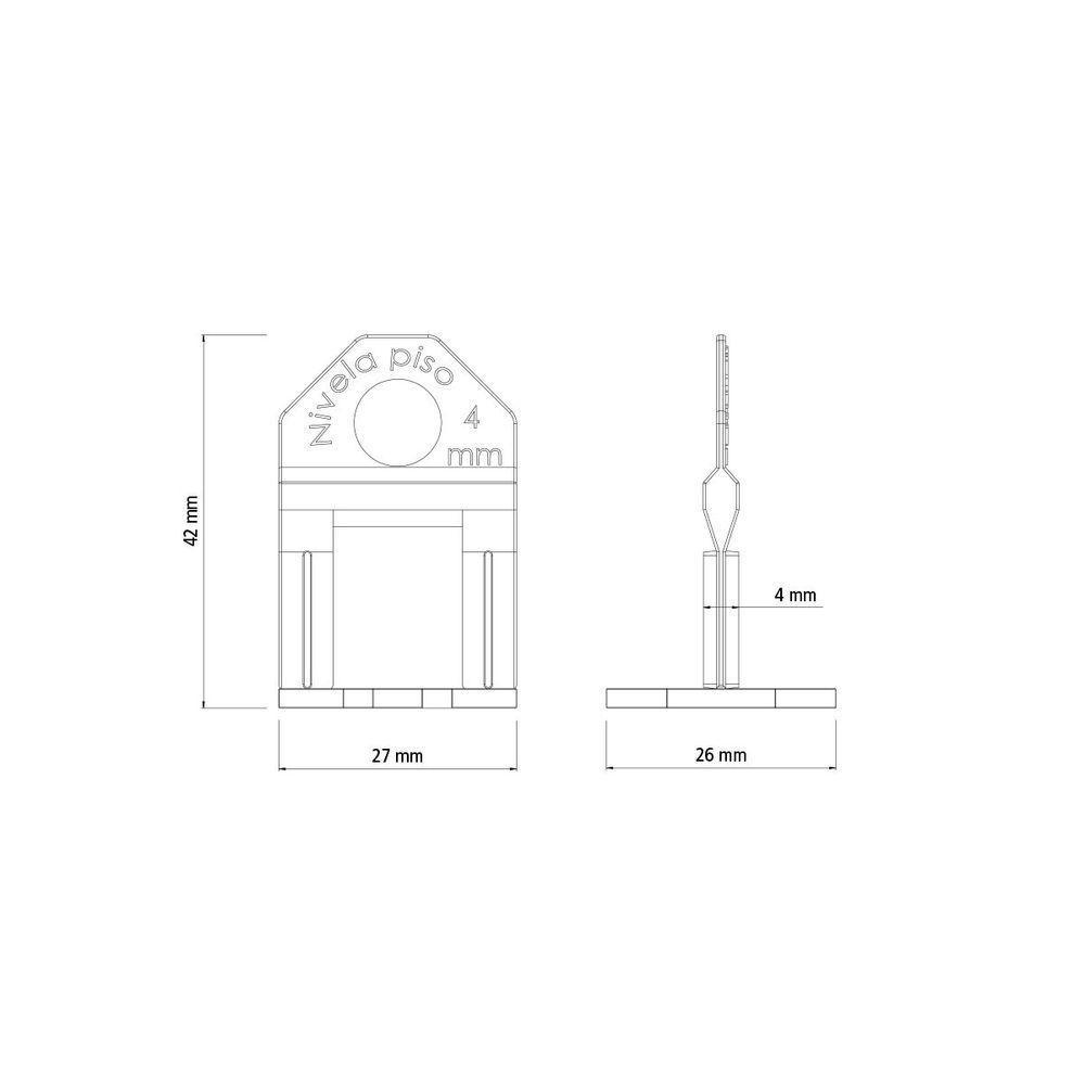 Base Espaçadora Plástica Tramontina Estreita Eco 4 Mm (saco Com 100 Un.) - 2
