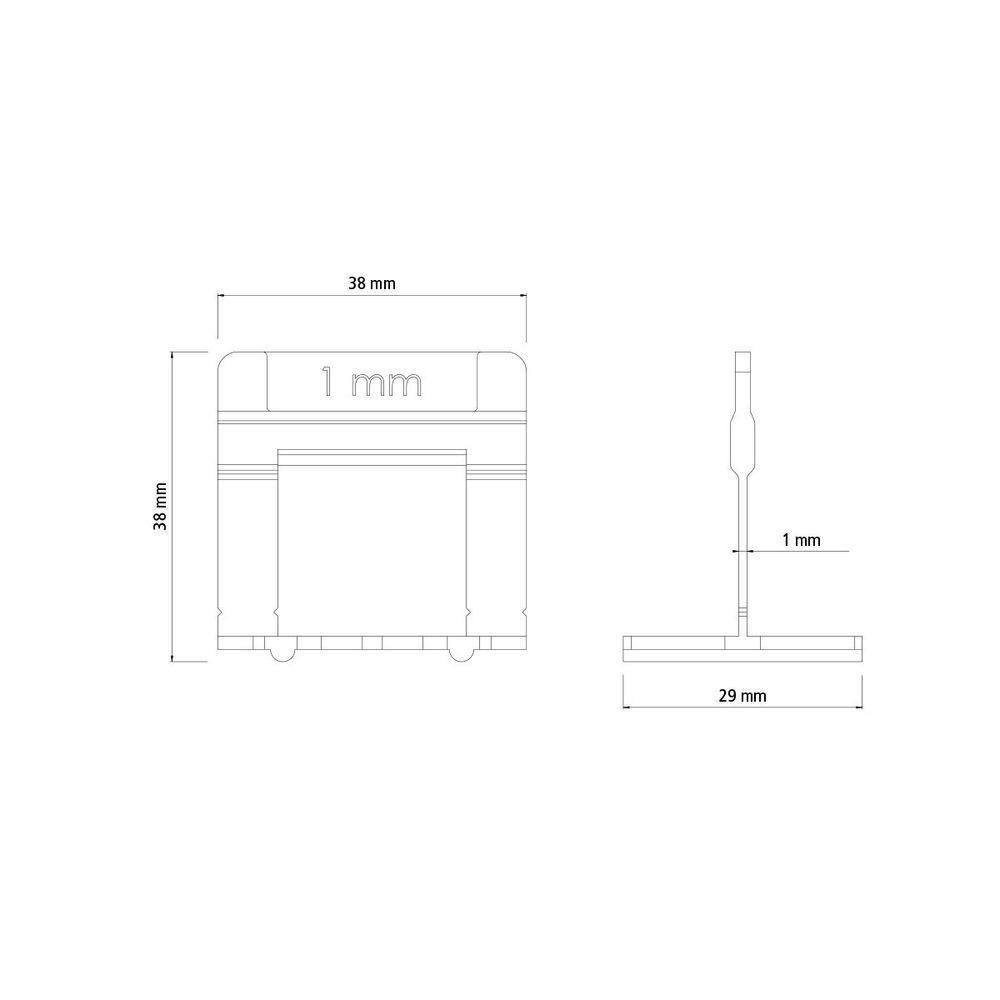 Base Espaçadora Plástica Tramontina Larga 1 Mm (saco Com 50 Un.) - 2
