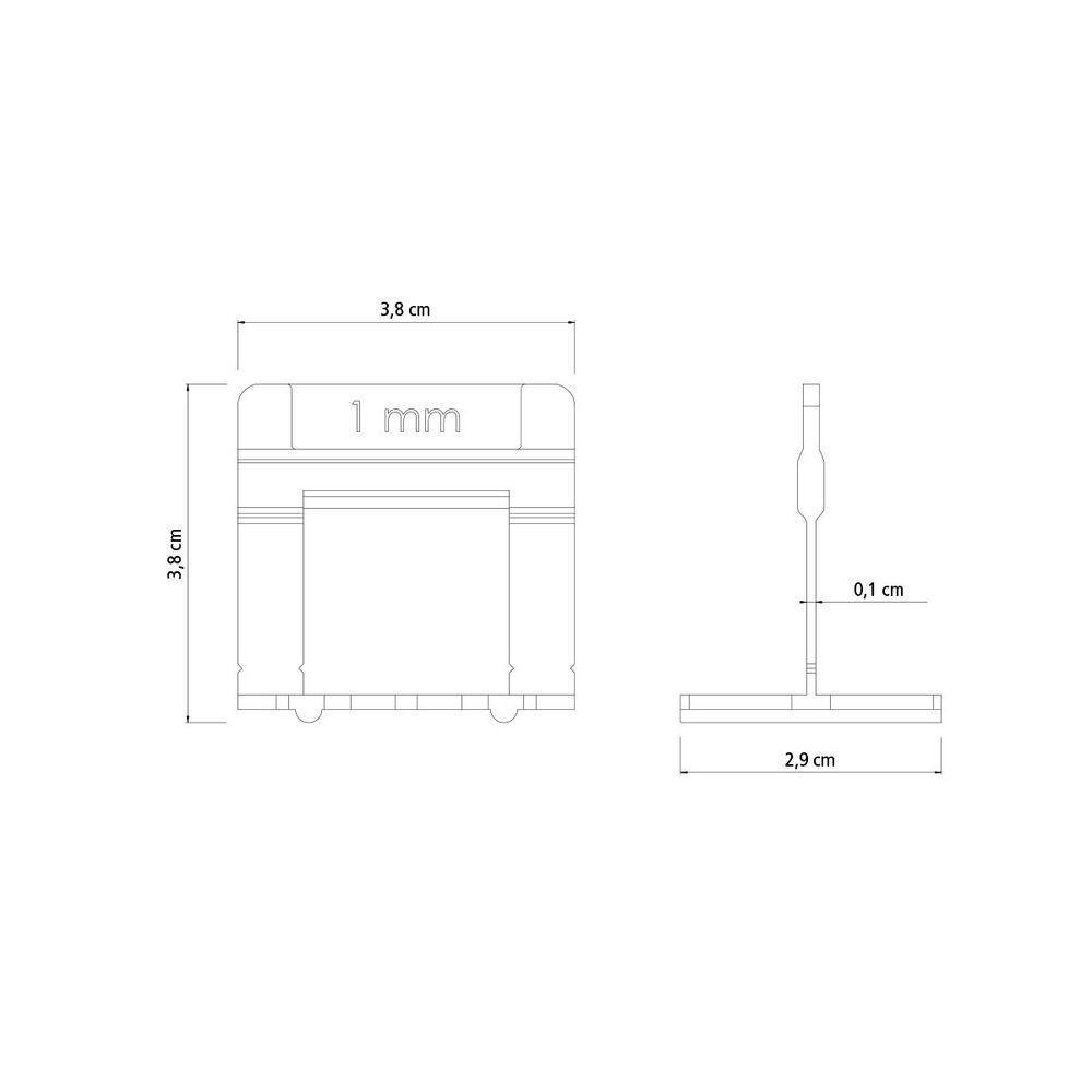 Base Espaçadora Plástica Tramontina Larga 1 Mm (saco Com 50 Un.) - 3