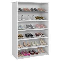 Guarda Roupa Louise Com 02 Sapateiras Laís Branco Brilho - Ajl - 2