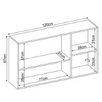 Armário Aéreo Para Cozinha Firenze 3 Portas Avena Grafito - Demóbile - 2