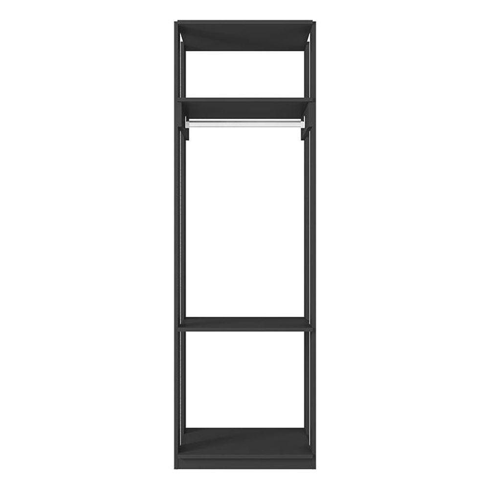 Guarda Roupa Modulado Titan Com Prateleiras Preto - Móveis Leão - 3