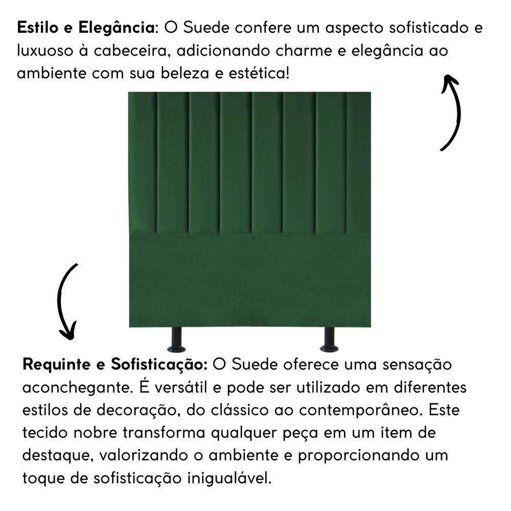 Cabeceira De Cama Solteiro Box 100 Cm Maisa Suede verde Musgo - 2