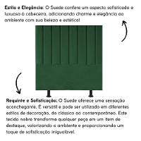 Cabeceira De Cama Solteiro Box 100 Cm Maisa Suede verde Musgo - 2