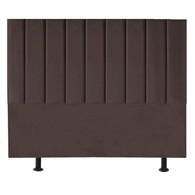 Cabeceira Estofada Cama Box King 195 Cm Paolla Linho marrom