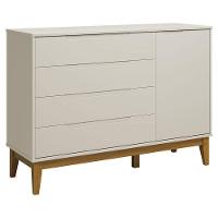 Cômoda Com Porta Classic Elfe Areia Acetinado Amadeirado - Reller - 1