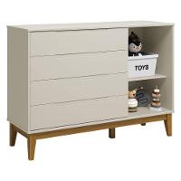 Cômoda Com Porta Classic Elfe Areia Acetinado Amadeirado - Reller - 3