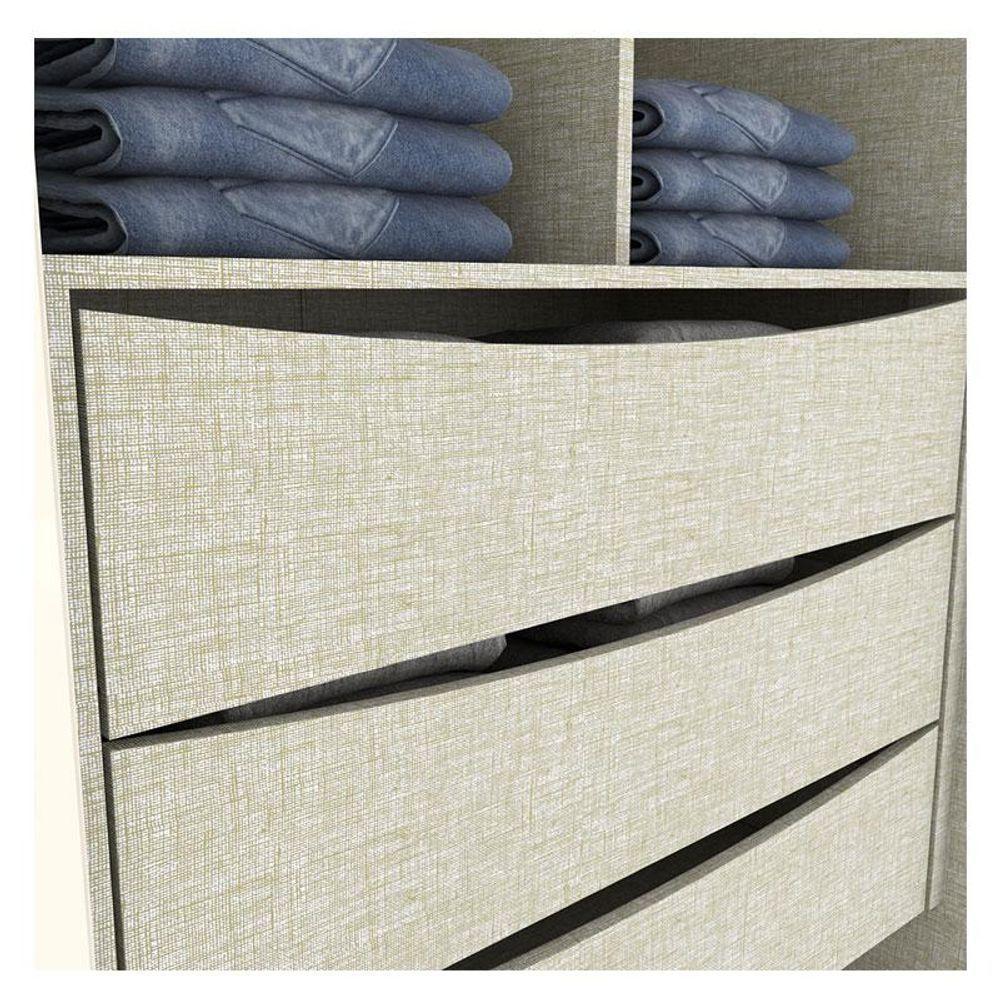 Guarda Roupa Casal Andréas 6 Portas Nature Off White Com Espelho - Henn - 7