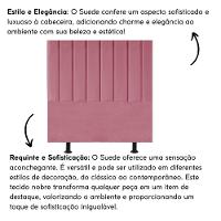 Cabeceira De Cama Solteiro Box 100 Cm Taís Suede rosa - 2