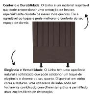 Cabeceira Estofada Cama Box Solteiro 100 Cm Maisa Linho marrom - 2