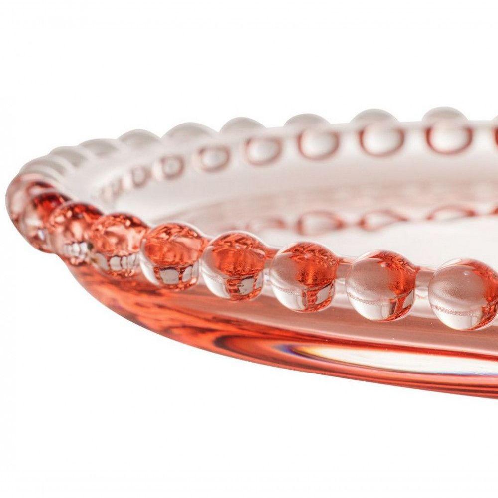 Prato Sousplat Cristal Coração Pearl 30 Cm Rosa - Wolff - 2