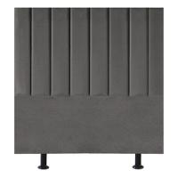 Cabeceira Estofada Cama Box Solteiro 90 Cm Maisa Suede cinza Escuro - 1