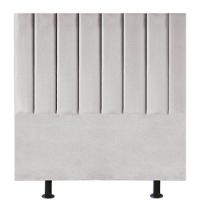 Cabeceira Estofada Cama Box Solteiro 90 Cm Taís Veludo cinza Claro - 1