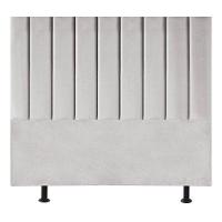 Cabeceira Estofada Cama Box King 195 Cm Paolla Linho cinza Claro - 1