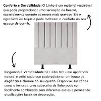 Cabeceira Estofada Cama Box King 195 Cm Paolla Linho cinza Claro - 2