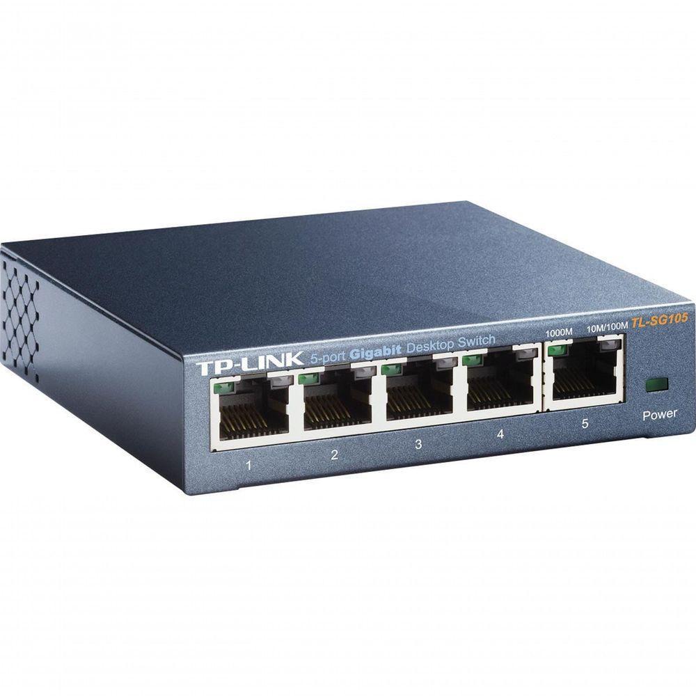 Switch 5 Portas Gigabit De Mesa 10-100-1000 Tl-sg105 Smb - 1