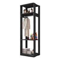 Guarda Roupa Modulado Ambiente Titan Com Prateleiras Preto - Móveis Leão - 2