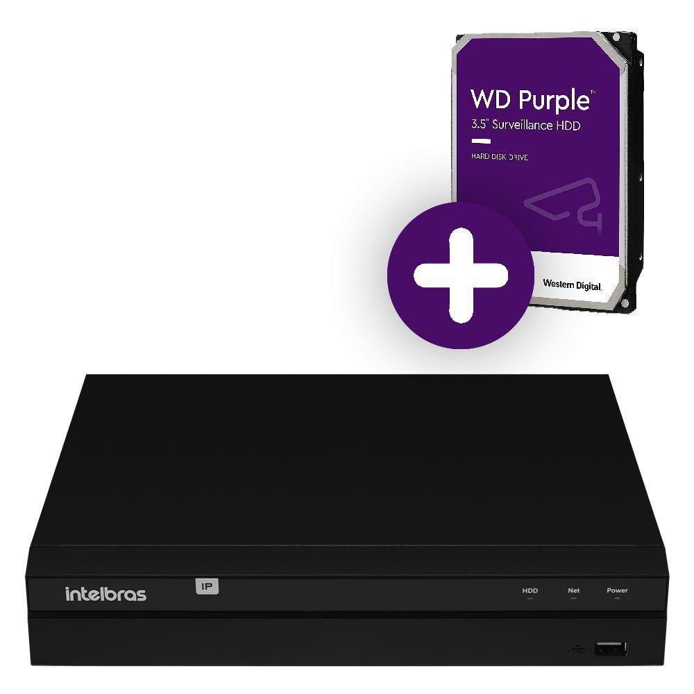 Nvr Intelbras 8 Canais 4k 8mp Gravador Nvd 1408 P Com Hd 1tb - 1