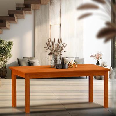 Mesa Madeira Maciça 200 X 88 Cm Marrom Serene Shop Jm