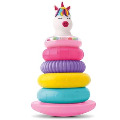 Brinquedo Infantil Pirâmide De Argolas Unicórnio - Divertoys