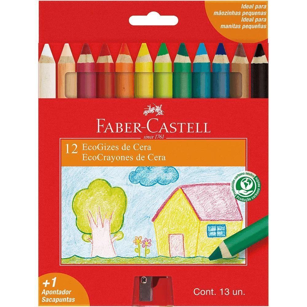 Giz De Cera Eco Giz Com 12 Cores Faber-castell - 1