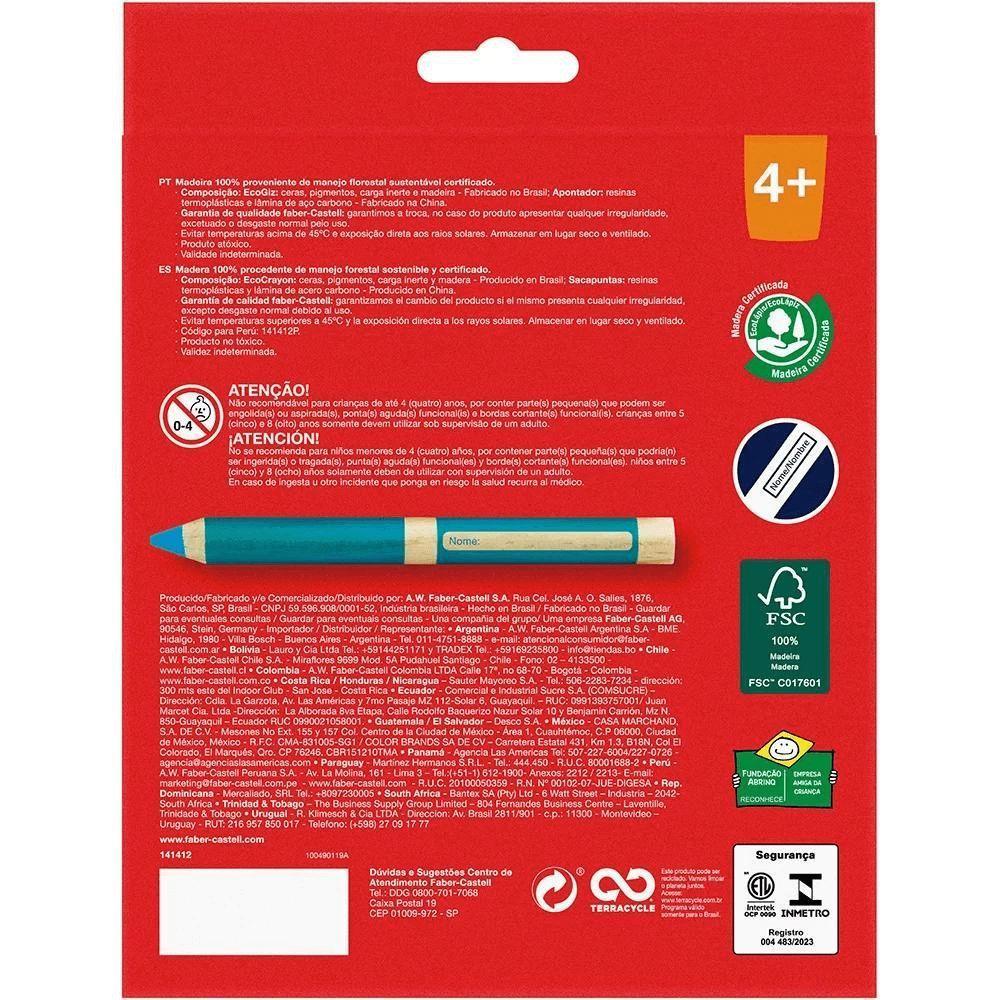 Giz De Cera Eco Giz Com 12 Cores Faber-castell - 2