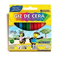 Giz De Cera Com 12 Cores Acrilex - 1
