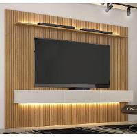 Home Suspenso Frisado Curitiba 2240 Com Nicho E Led Cinamomo Off White - Valdemóveis - 4