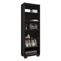 Mesa Para Computador Gamer Drx 9000 E Livreiro Office Com Portas Pequenas Preto Trama Vermelho - Móveis Leão - 2