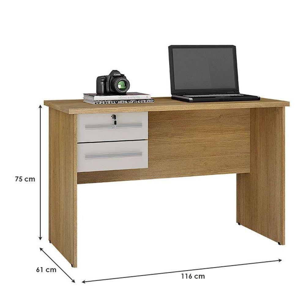 Mesa Para Computador Ambiente Byte Cinamomo Off White - Valdemóveis - 3
