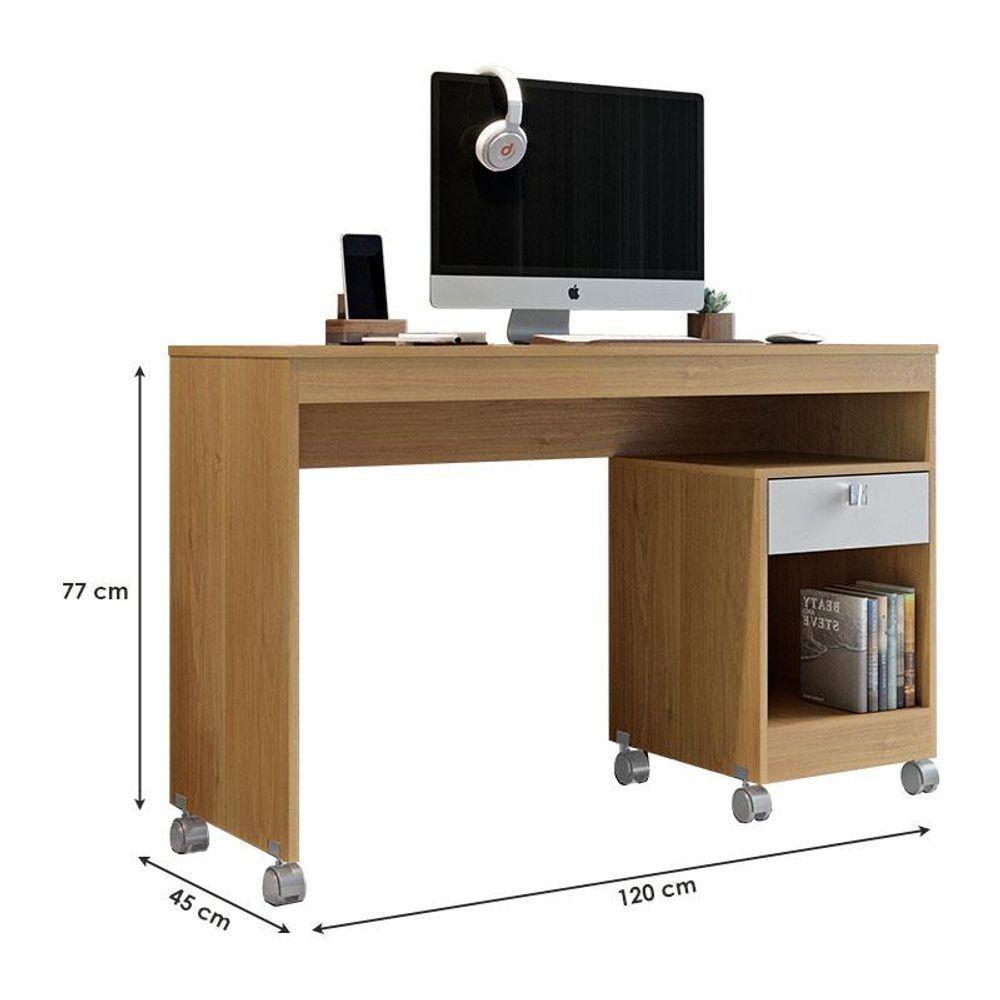 Mesa Para Computador Giga Cinamomo Off White - Valdemóveis - 2
