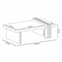 Mesa De Centro Luna Cinamomo Off White - Hb Móveis - 2