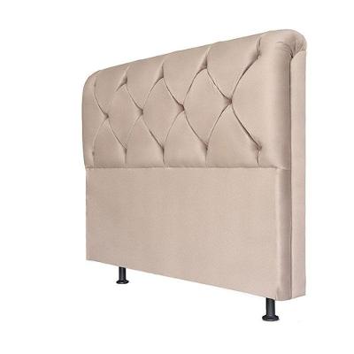Cabeceira Casal Daiana 160 Cm Marfim Suede - Idf Decor