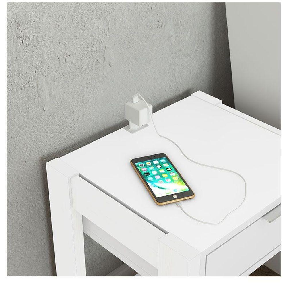 Mesa De Cabeceira Ambiente Az1016 Branco - Tecnomobili - 3