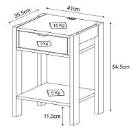 Mesa De Cabeceira Ambiente Az1016 Branco - Tecnomobili - 4