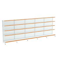 Kit 5 Módulos De Gôndolas Parede 1,70 Fit40 Amapá Expositor Branco - 1