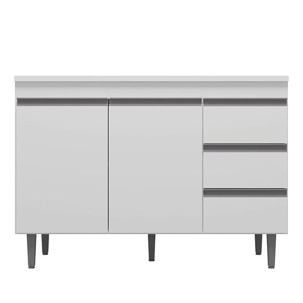 Balcão De Pia Andréia 120 Cm Branco - Ajl - 1