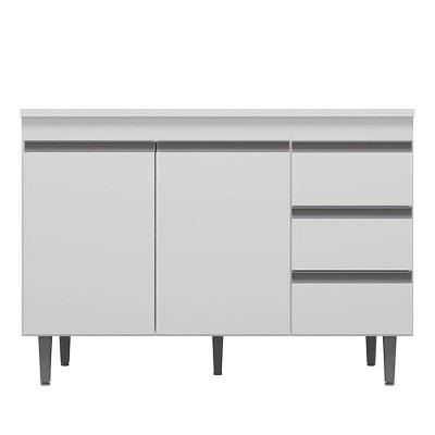 Balcão De Pia Andréia 120 Cm Branco - Ajl