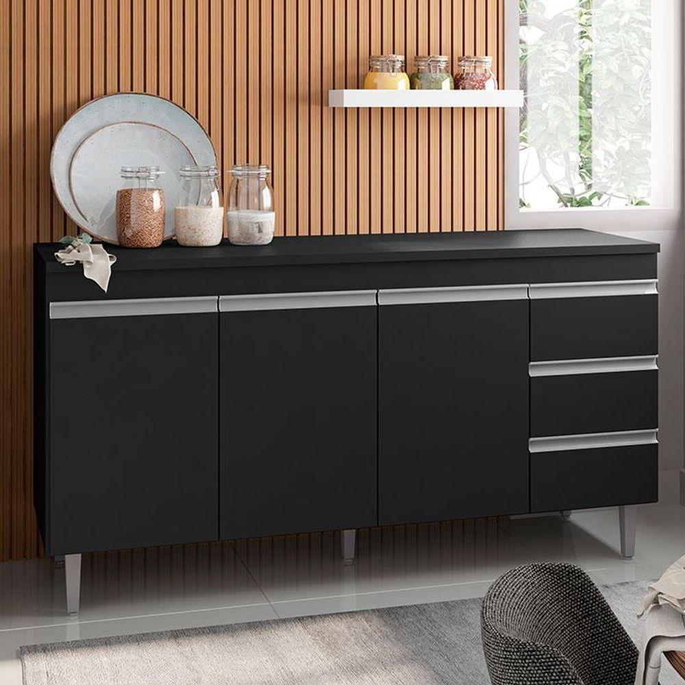 Balcão De Pia Andréia 150 Cm Preto - Ajl - 3