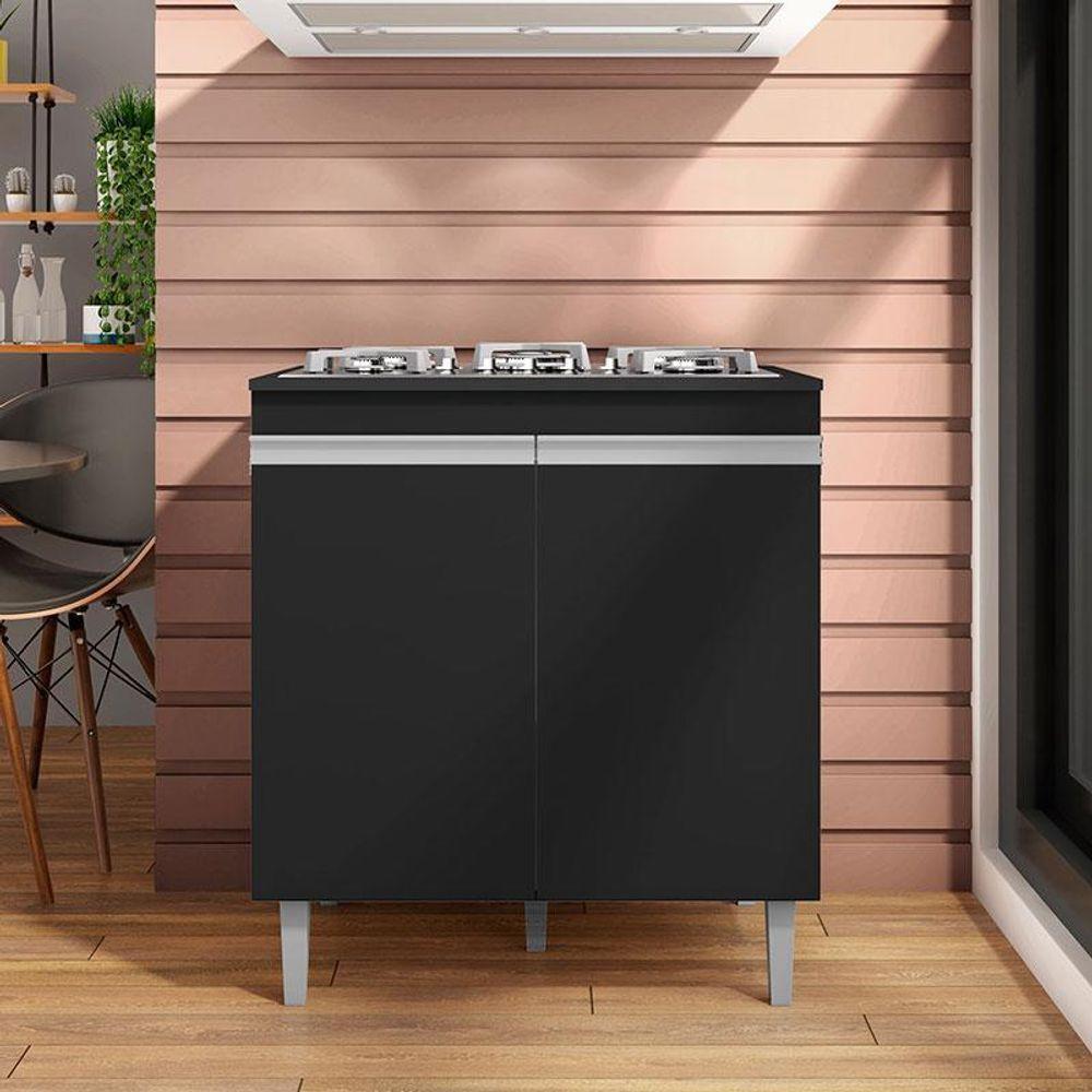 Balcão Cooktop Andréia Preto Fosco - Ajl - 4