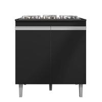 Balcão Cooktop Andréia Preto Fosco - Ajl - 1