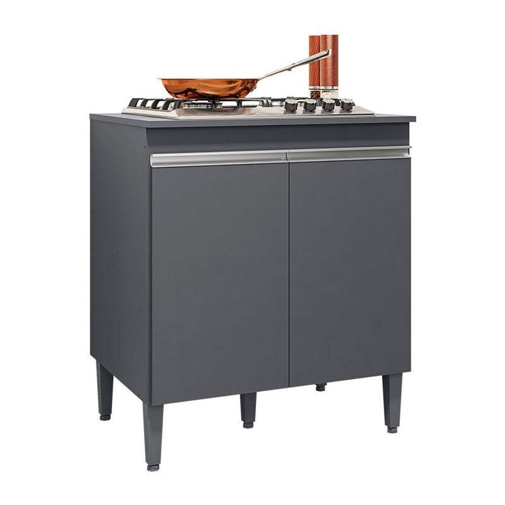 Balcão Cooktop Andréia Cinza Fosco - Ajl - 1