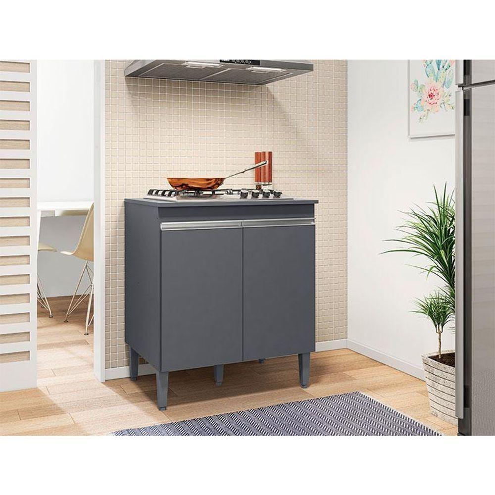 Balcão Cooktop Andréia Cinza Fosco - Ajl - 2