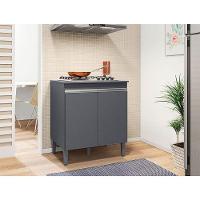 Balcão Cooktop Andréia Cinza Fosco - Ajl - 2