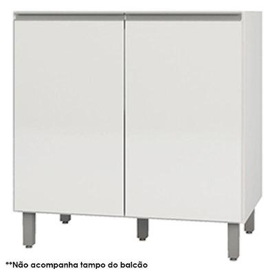 Balcão De Cooktop 80cm Evidence Branco - Poliman