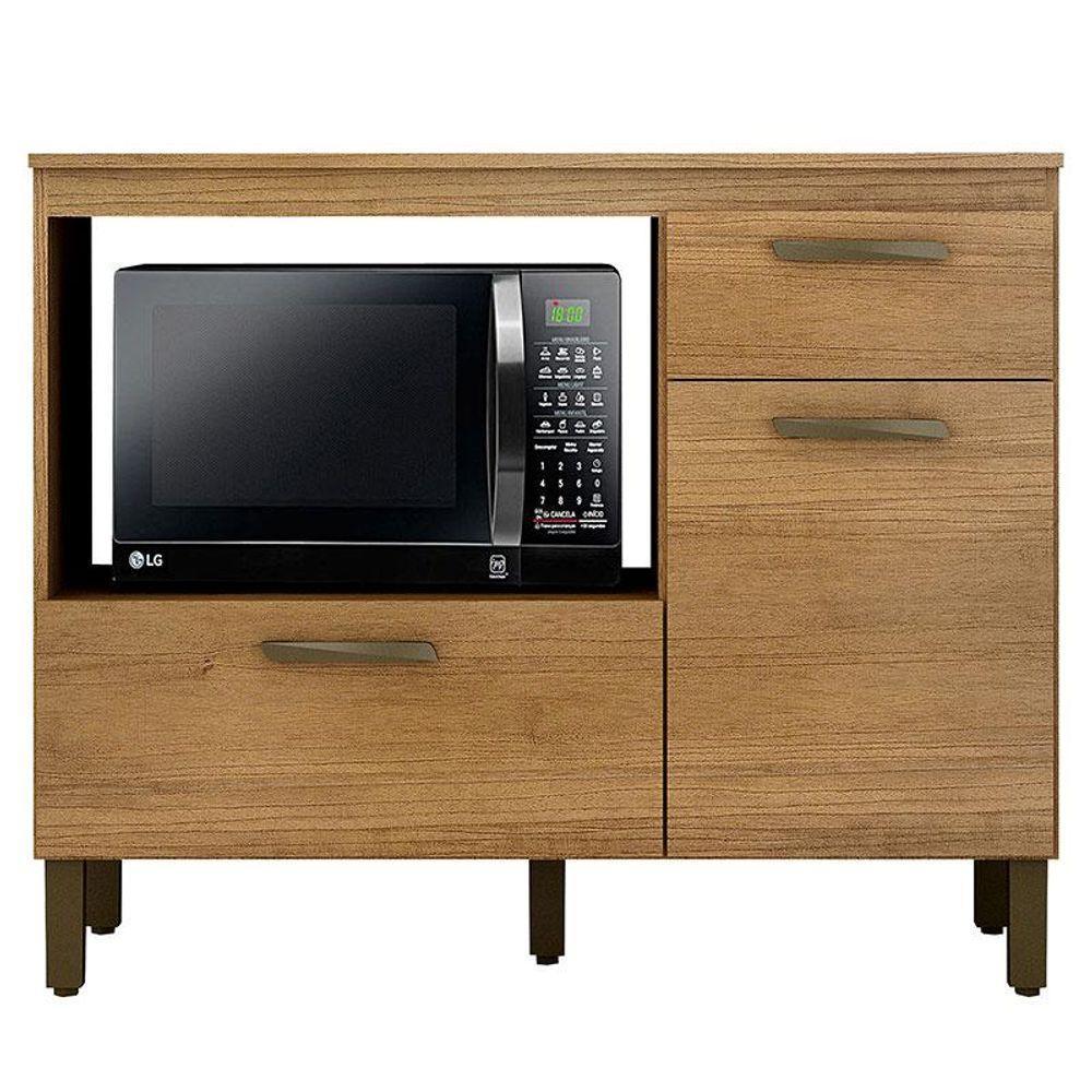 Balcão Para Cooktop Ambiente Teresina Cinamomo - Valdemóveis - 3