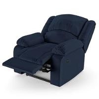 Poltrona Do Papai Reclinável Melim Controle Power Elétrico Usb Sintético Pu Fh1 - D'rossi Cor Azul - 2