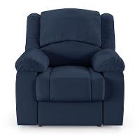 Poltrona Do Papai Reclinável Melim Controle Power Elétrico Usb Sintético Pu Fh1 - D'rossi Cor Azul - 3