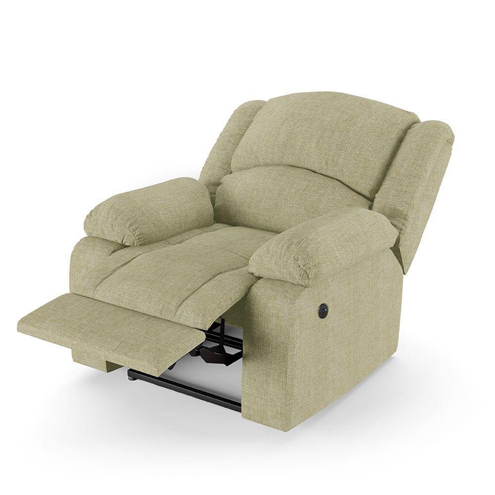 Poltrona Do Papai Reclinável Melim Controle Power Elétrico Usb Linho Fh1 - D'rossi Cor Bege - 2